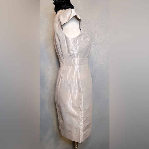 Banana Republic Silver Platinum Cocktail Dress Sz 6 - Picture 5 of 9
